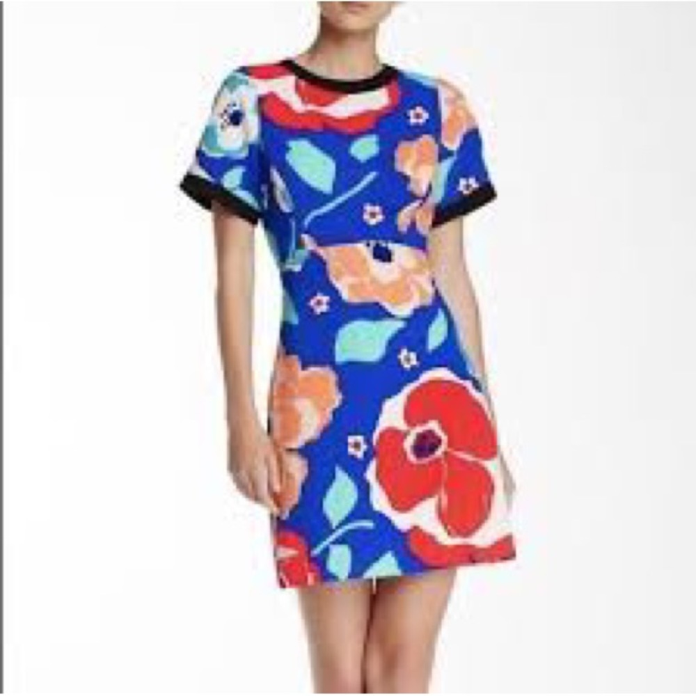 KATE SPADE NY Jaq Dive Right In Poppy Floral Short Sleeves Dress size 6